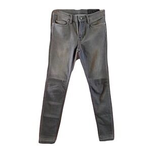Allsaints Mast Fit Panel Gray Skinny‎ Jeans Womens Size 27 Low Rise